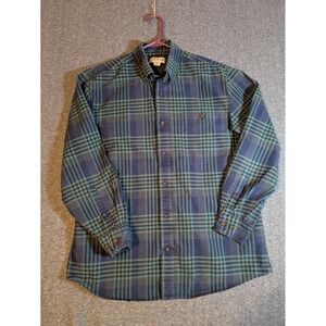 Orvis Shirt Men's Classic Collection Button Up Flannel Blue Plaid SZ M